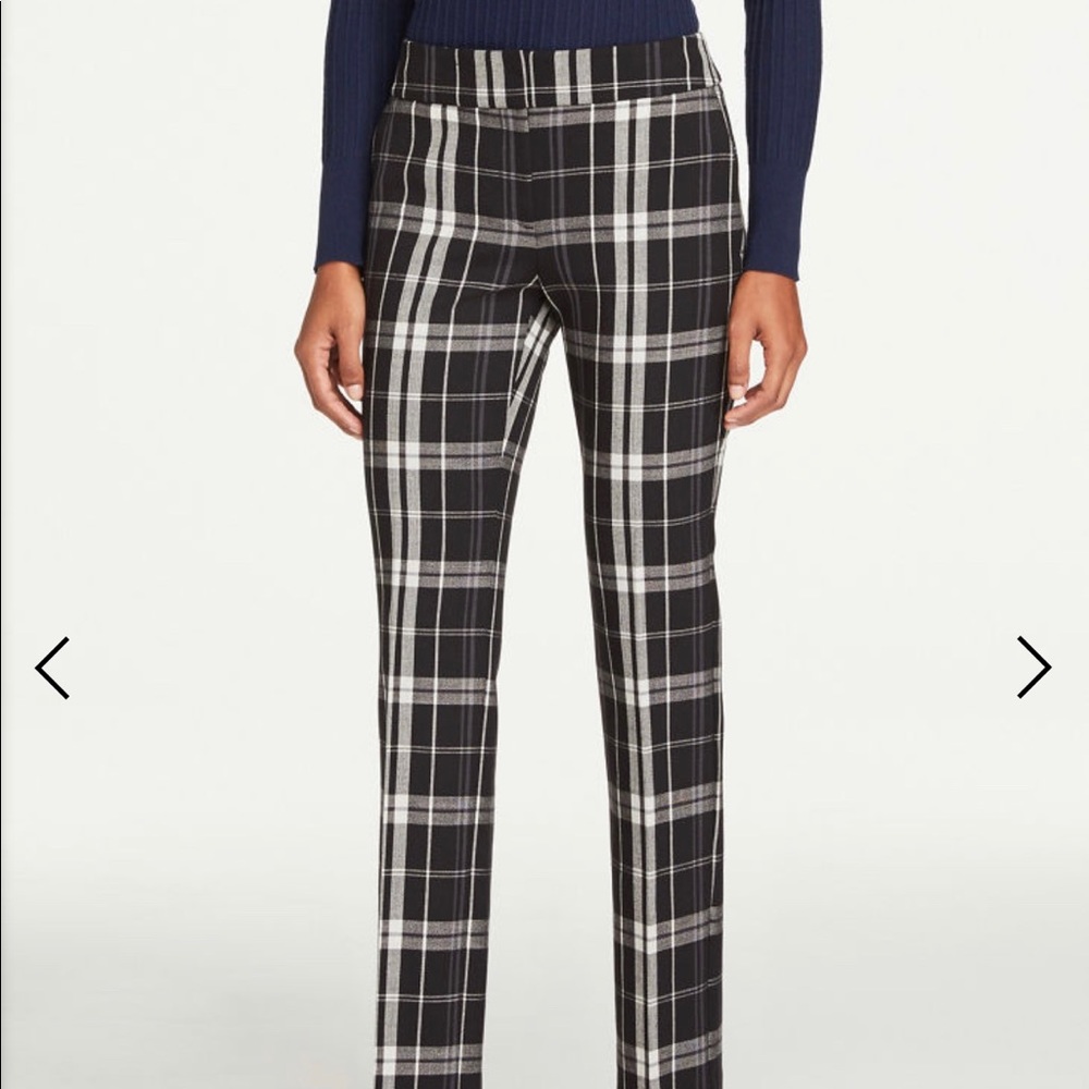 Ann Taylor Factory Modern Plaid Straight Leg Pants